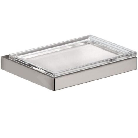 Keuco Edition 11 - Porte-savon avec support, verre / nickel brossé 11155059000