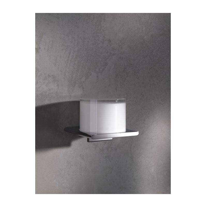Edition 400 - Distributeur de savon avec support, 150 ml, verre dépoli/chrome 11552019000 - Keuco