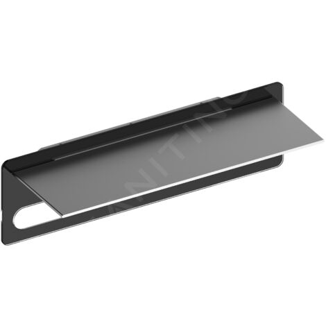 Keuco Edition 400 - Étagère avec porte-serviettes, longueur 600 mm, argenté/anthracite 11575170011