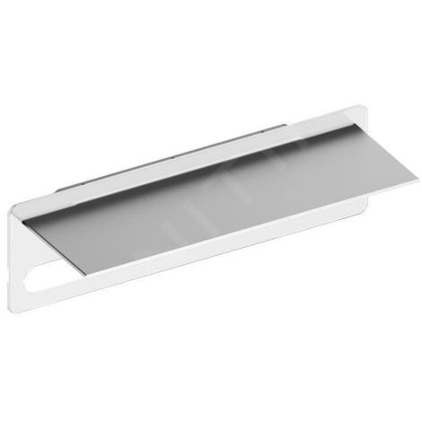 Keuco Edition 400 - Étagère avec porte-serviettes, longueur 600 mm, argenté/blanc 11575170030