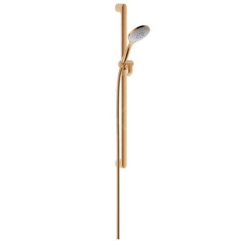 Keuco Edition 400 - Set de pommeau de douche, barre et flexible, 3 jets, bronze brossé 51587030000