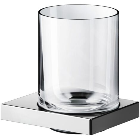 Keuco Edition 90 - Gobelet brosse à dent et dentifrice avec support, verre/chrome 19150019000