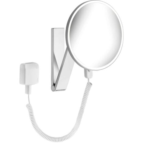 Keuco Espejos cosméticos - Espejo de pared cosmético con iluminación LED, cromo 17612019001