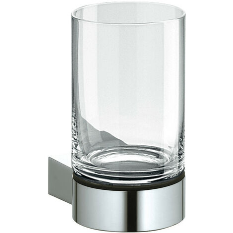 Glashalter mit Fase, D.18mm, für Glas Ep.6mm, Messing vernickelt