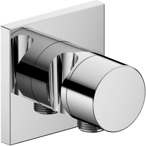 Keuco IXMO 2 Wege Ab- und Umstellung 59557010202 chrom, Unterputz Montage, Brausehalter und Schlauchanschluss, Griff Pure, eckig