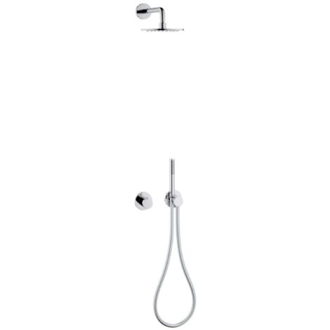 Keuco IXMO - Conjunto de ducha con termostato empotrado, diámetro 25 cm, cromo 59602010001