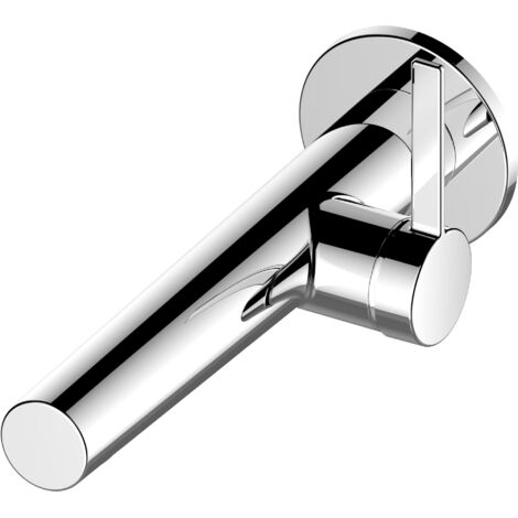 Keuco IXMO grifería 59516, mezclador monomando de lavabo listo, 187mm, para instalación oculta, rosa redonda, color: Negro cromo cepillado - 59516130101