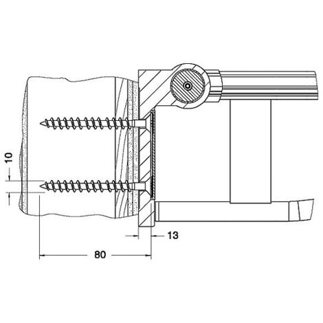 Keuco KE Juego de fijación 5 Plan Care 34991, 2x tornillo avellanado para madera 10x80 V2A, 34991000200