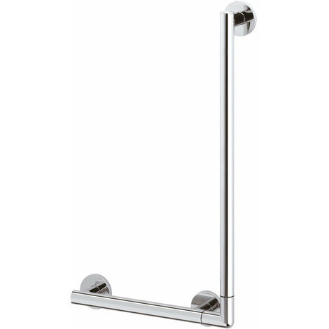 Keuco Plan Care Poignée coudée 34906, 90 degrés, largeur : 465mm, hauteur : 765mm, Coloris: Aluminium anodisé argent / chromé - 34906170306