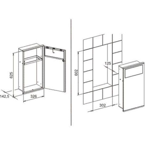 KEUCO PLAN Integral Module Lavabo 1, poubelle, charnières à