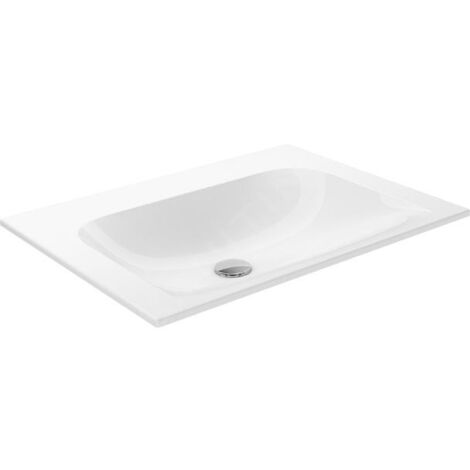 Keuco Plan - Lavabo 655x494 mm, sans trop-plein, sans trou pour robinetterie, CleanPlus, blanc 32950316500