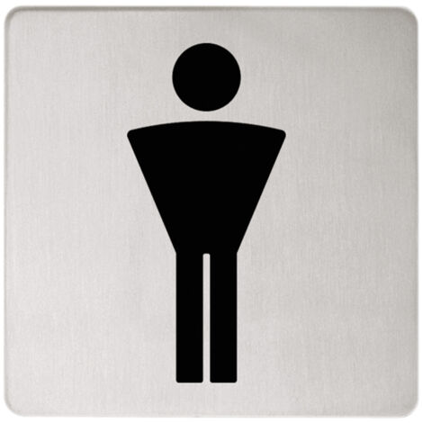 KEUCO PLAN plaque de porte symbole hommes, à coller, chromé,