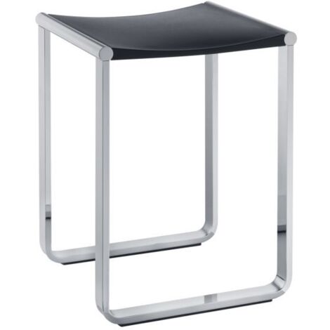 Keuco Plan - Tabouret de salle de bains, chrome/noir - gris 14982010037
