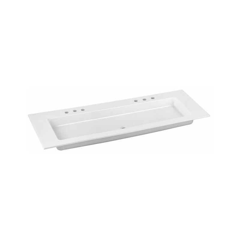 

Lavabo doble de cerámica Keuco Royal 60 32160311406, 1405x17x538 mm, para 3 perforaciones de rosca, blanco - 32160311406