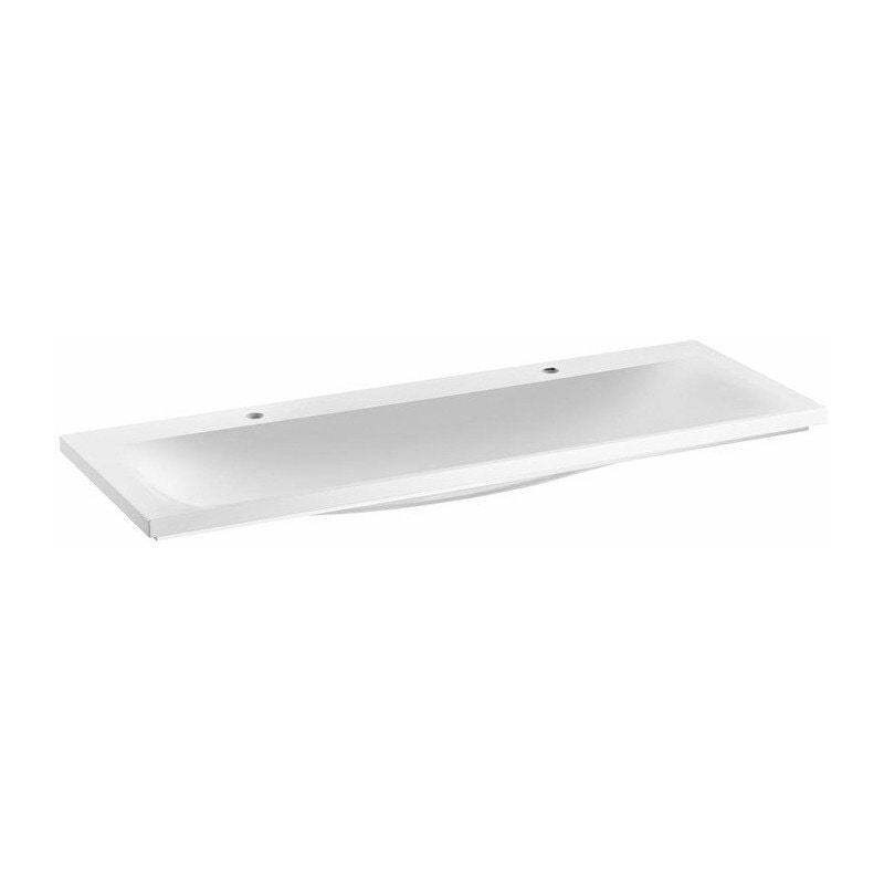 

Keuco - Lavabo doble de fundición mineral ROYAL REFLEX 1300 x 30 x 490 mm, blanco alpino