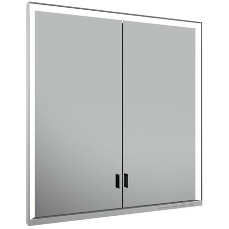 Keuco Spanplattenschraube lange Tür Royal Lumos 70x73x16cm, o. Abl, WE, silber-eloxiert