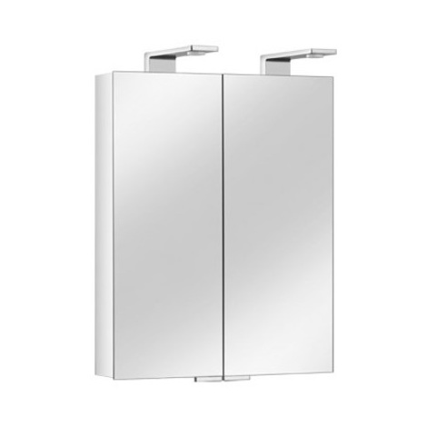 Spiegelschrank Glasschrank mit Haken Badezimmerschrank Edelstahl Silber