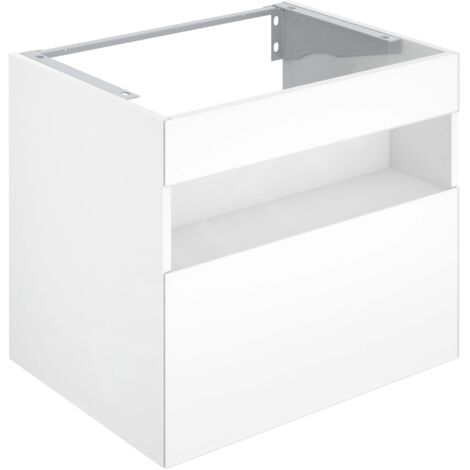 Keuco Stageline - Meuble sous lavabo, 650x625x490 mm, avec éclairage et USB, blanc 32852300100