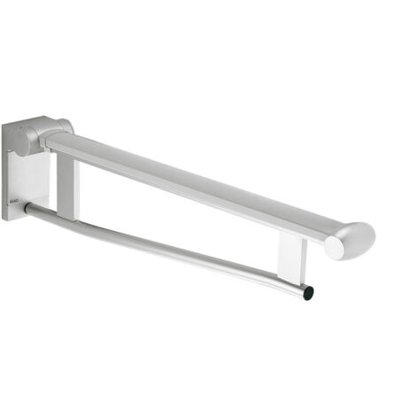 Keuco WT-Stützklappgriff Plan Care 650mm, gebremst, Alu si-el/we
