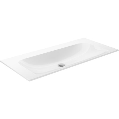 KEUCO X-LINE Einbauwaschtisch aus Keramik, 1007x17x494mm, ohne