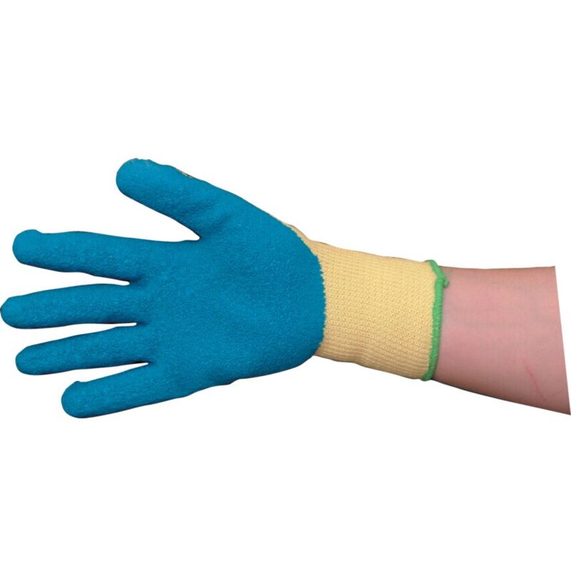 Tuffsafe - TuffGrip CAT2 Blue Kevlar Lined Latex Gloves SZ.10 - Blue Yellow