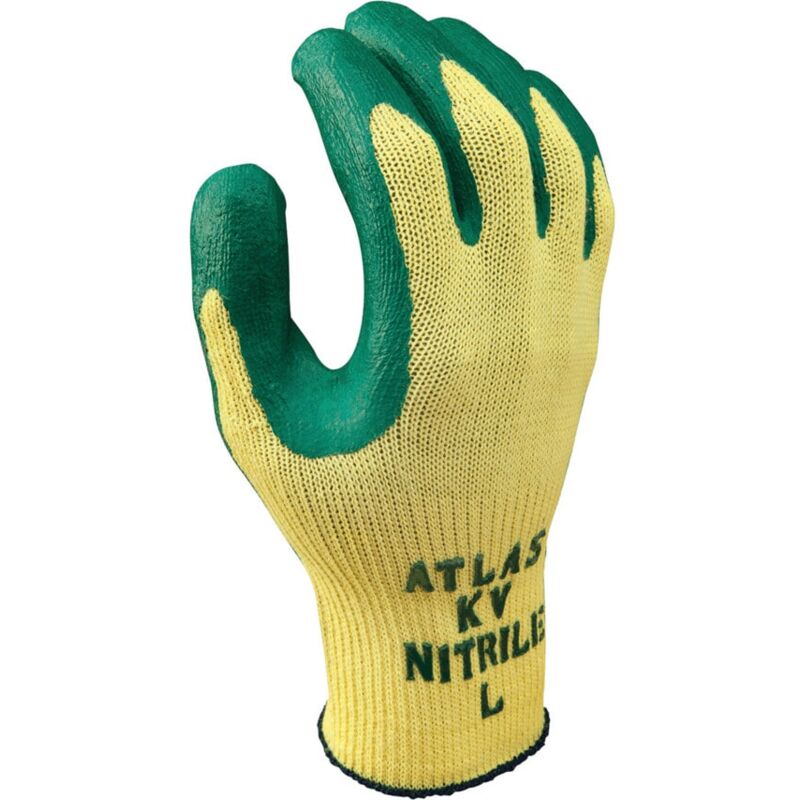 Kevlar Gloves, Cut Resistant, Yellow/Green, Size 9 - Green Yellow - Showa