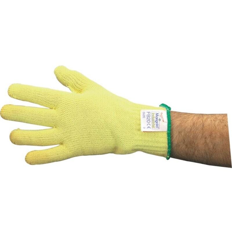 Marigold Kevlar Gloves, Yellow, Size 10