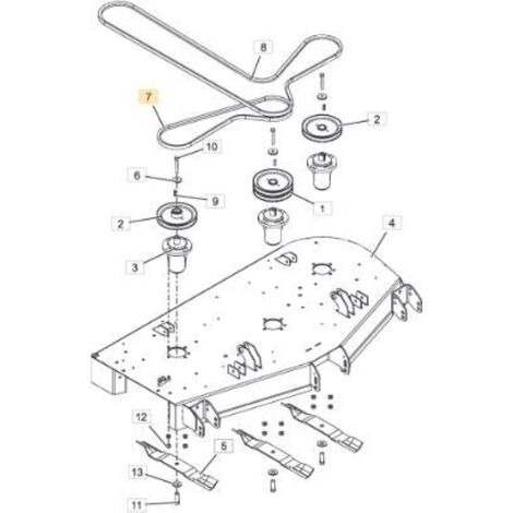Kevlar ZT7132T ORIGINAL STIGA courroie de plateau de tondeuse à gazon - 1134-9236-01