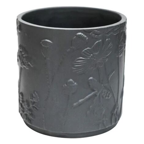 Kew Stoneware Meadow Planter - Stoneware - L24 x W24 x H24 cm - Grey