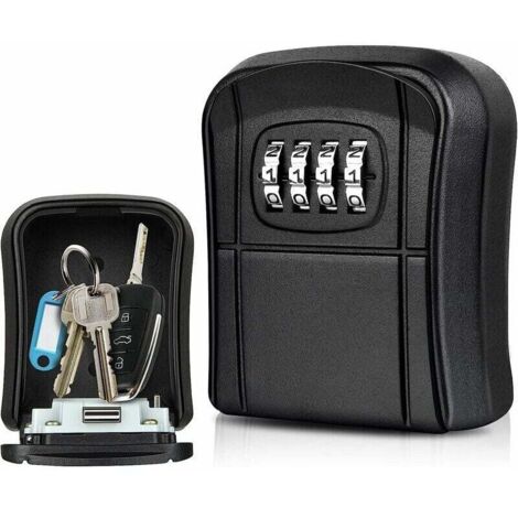 Key Box a parete Mini Key Safe Key Box esterno con codice numerico a 4 cifre resettabile Portachiavi impermeabile per casa, scuola, ufficio, fabbrica, garage