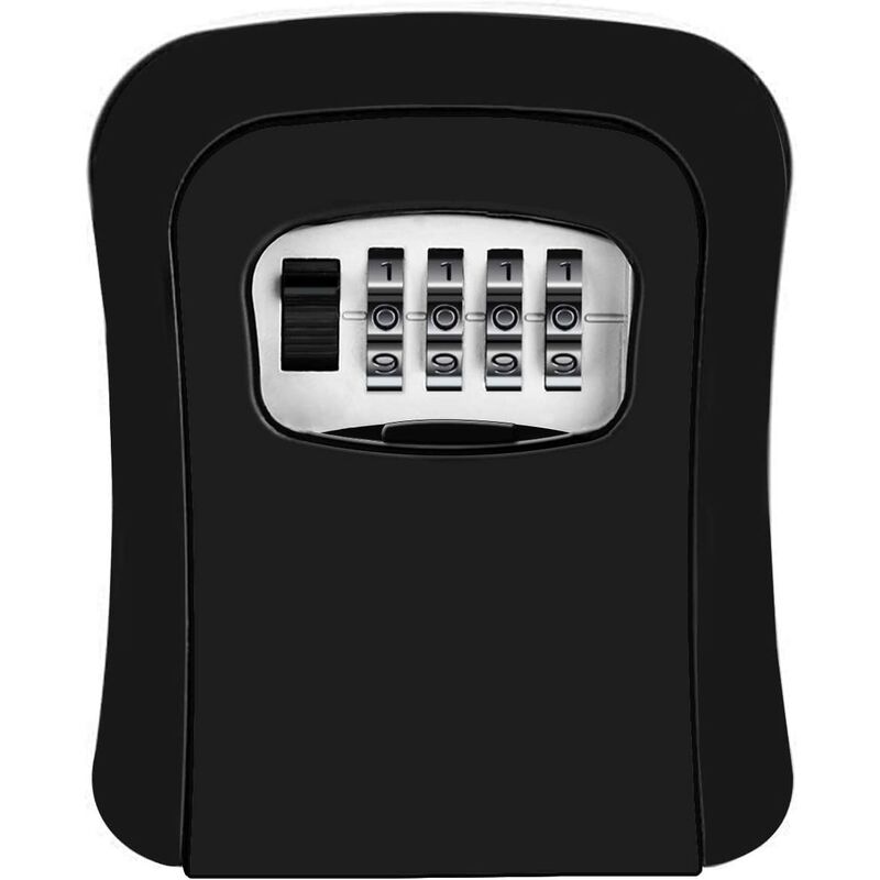 Key compartment with 4-digit combination, suitable for home keys, offices, homeowners (up to 5 keys), black