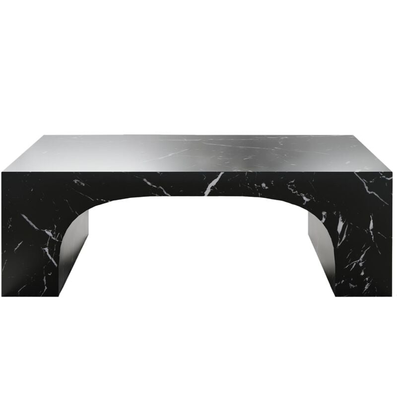 Keya - Table basse arc marbre d'ingénierie noir