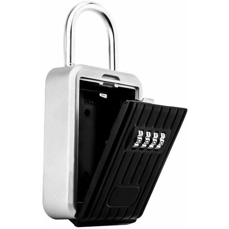 Keybox 4 chiffres métal mot de passe stockage porte à verrouillage suspendu porte antivol suspension combo Lock organisateur pour la sécurité intérieure et extérieure ( Ks022)