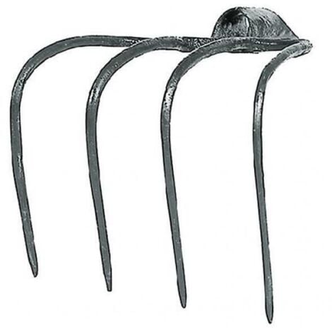 LIF Keyman forca a 4 quattro denti curvi piegati per fieno letame e paglia senza manico