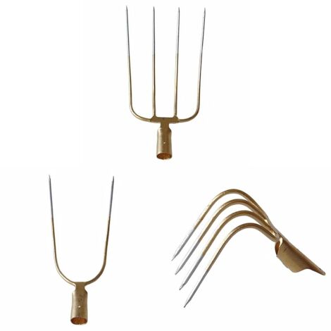 Keyman forza da fieno due denti  professionale top quality oro forcone