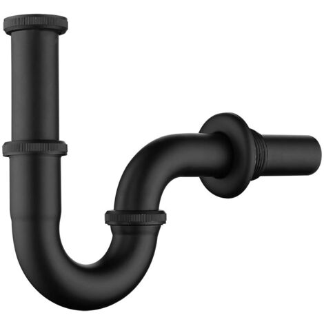 Keymark - Sifone a tubo universale per lavabo e lavabo, in ottone, 1 1/4 x 32 mm, sifone sifone per bagno, sifone da bagno, sifone per scarico su misura
