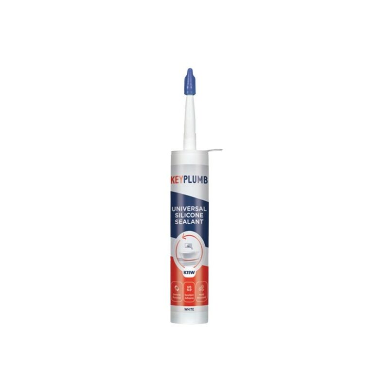 KeyPlumb K11W Trade Multi Acetoxy Universal Silicone Sealant White 280ml