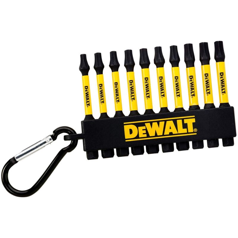 Embout de tournevis douille de tournevis Dewalt DT7275 QZ Lot de 10 porte cles Torx 57 mm jaune - vue 2