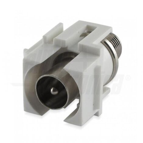 Keystone antenna colore bianco tv iec maschio con presa f alpha elettronica 96-134