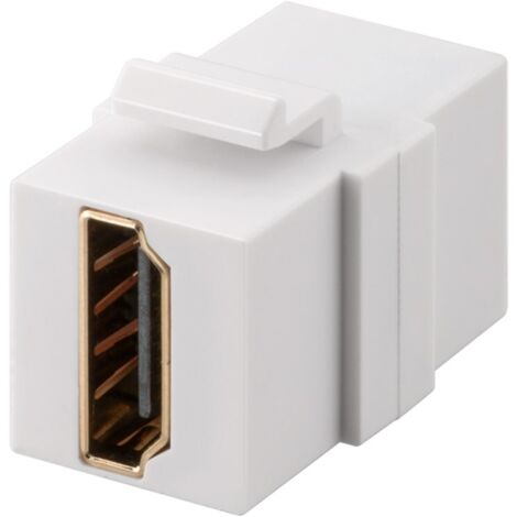 Keystone Modul mit HDMI™-Doppel-Buchse, 4K @ 60 Hz, HDMI™-A-Buchse HDMI™-A-Buchse.