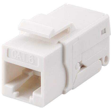 Keystone Modul RJ45 CAT 6, UTP, 250 MHz, 16,2 mm breit, Klemmleiste für LSA Montage (werkzeugfrei), Snap-In-System.