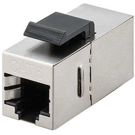Keystone RJ45 hembra a RJ45 hembra CAT 6 STP  Gris