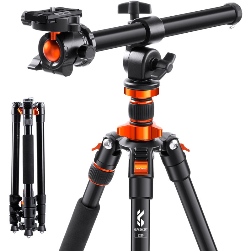 K&F CONCEPT KF09.087V4 S210 trépied de photographie anti-pliage de 2 mètres