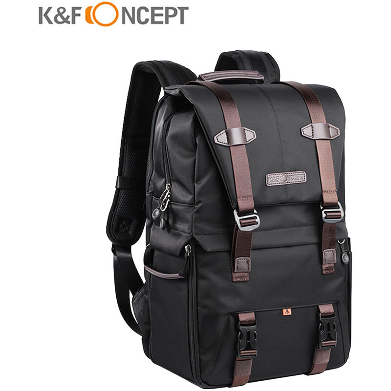 

K&F CONCEPT Mochila para camara Fotografia Bolsa de almacenamiento lateral abierta Disponible para computadora portatil de 15.6 pulgadas con cubierta