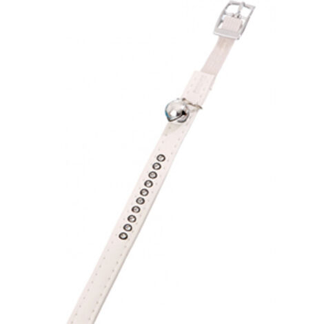 K&F MONTE CARLO COLLAR PIEL ARTIFICIAL GATO , 11MM , 30CM BLANCO
