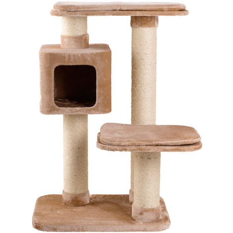 K&F RASCADOR ÁRBOL PARA GATO GRANDE 97 X 76 X 127CM BEIGE