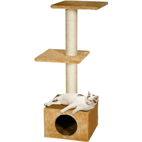 K&F RASCADOR GATO SMARAGD BEIGE 35 X 35 X 100 CM