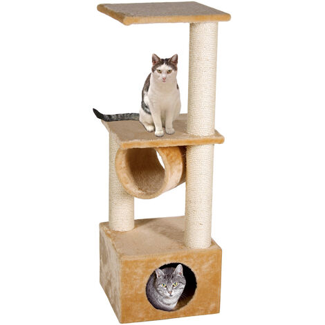 K&F RASCADOR GATO VIOLA BEIGE 35 X 35 X 103 CM