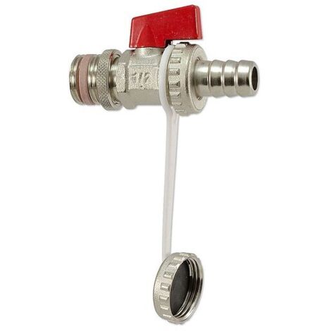 KFE-Kugelhahn 1/2'' Durchgangsform - Messing vernickelt - selbstdichtend - DN15 bis PN16