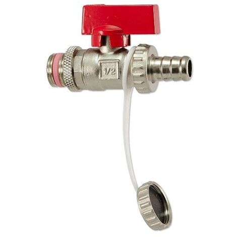 KFE-Kugelhahn 1/2'' Durchgangsform - schwere Ausf. - Messing vernickelt - selbstd. - DN15 bis PN16